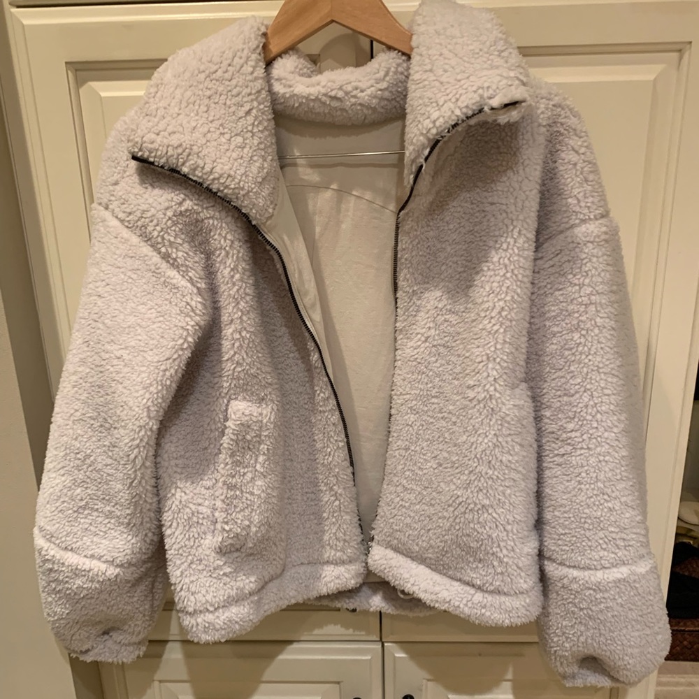 Lululemon cinchable fleece zip-up jacket